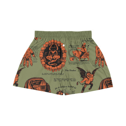 spodní prádlo THEDUDES  Beelzebud Green Boxer Shorts 