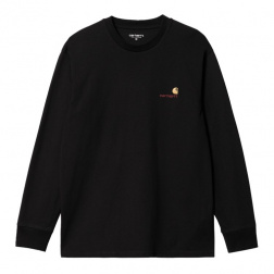 pánské triko Carhartt WIP L/S American Script T-Shirt